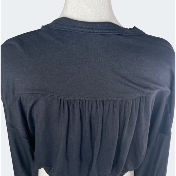 Free People Black Wrap Top With Tie Waist & Bell Sleeves Womens Size XS - Picture 8 of 12